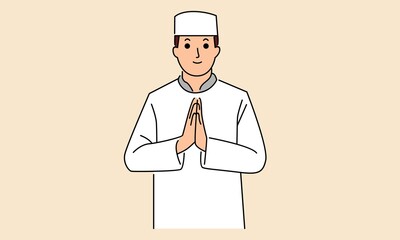 Happy Man Ied Fitr Character
