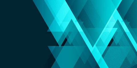 Blue business triangle abstract presentation background