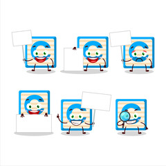 Toy block C cartoon character bring information board
