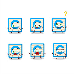 Cartoon character of toy block C with what expression