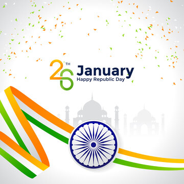 Happy Indian Republic Day Background. 26th January