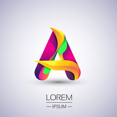 A letter colorful logo, Vector design template elements for your Logo And company identity.