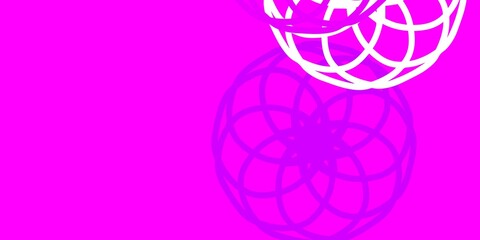 Light Pink vector pattern with spheres.