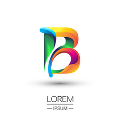 B letter colorful logo, Vector design template elements for your Logo And company identity.