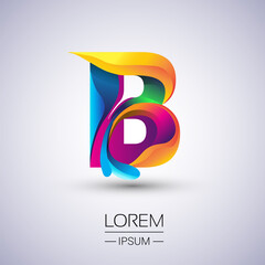 B letter colorful logo, Vector design template elements for your Logo And company identity.