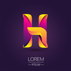 H letter colorful logo, Vector design template elements for your Logo And company identity.