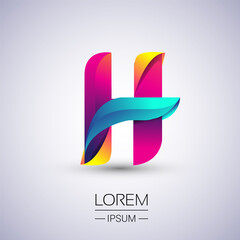 H letter colorful logo, Vector design template elements for your Logo And company identity.