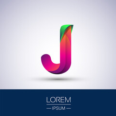 J letter colorful logo, Vector design template elements for your Logo And company identity.