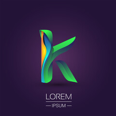 K letter colorful logo, Vector design template elements for your Logo And company identity.
