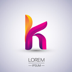 K letter colorful logo, Vector design template elements for your Logo And company identity.
