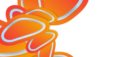 Modern 3D liquid yellow orange white abstract presentation background. Vector illustration design for business presentation, banner, cover, web, flyer, card, poster, game, texture, slide, magazine