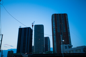 JR武蔵小杉付近のマンション群