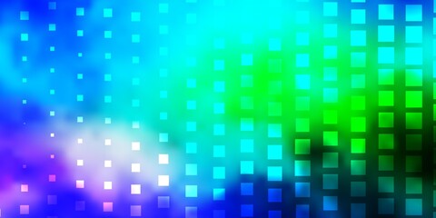 Naklejka premium Light Blue, Green vector background with rectangles.