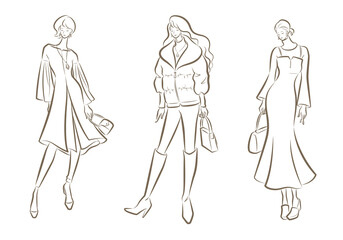 女性のファッションイラスト