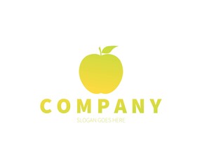 Apple Gradient Logo Concept. Vector Design Illustration. Symbol and Icon Vector Template.