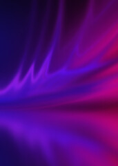 Dark abstract background with ultraviolet neon glow. Blurry neon waves. Light effect. Reflection on the asphalt. 3d illustration