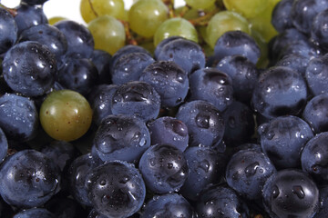Black and green grape background
