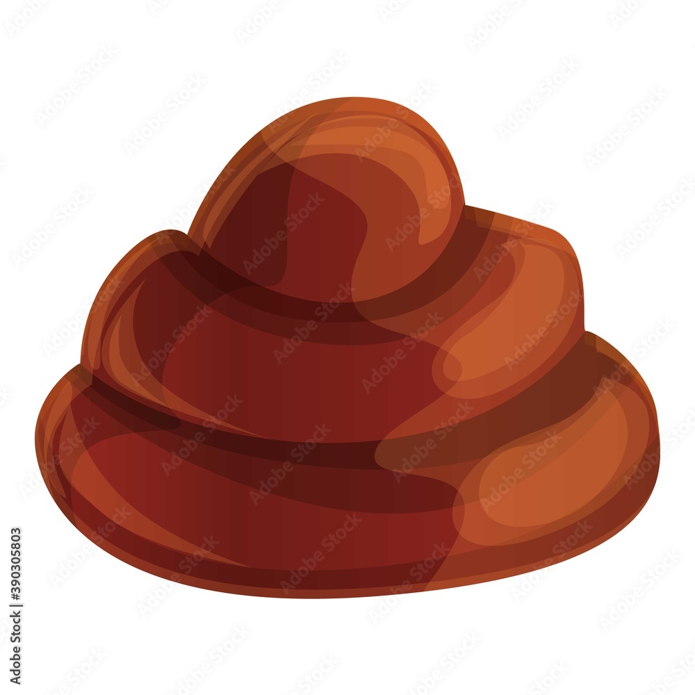 Aufkleber chocolate paste icon. cartoon of chocolate paste vector icon for web design isolated on white backgr