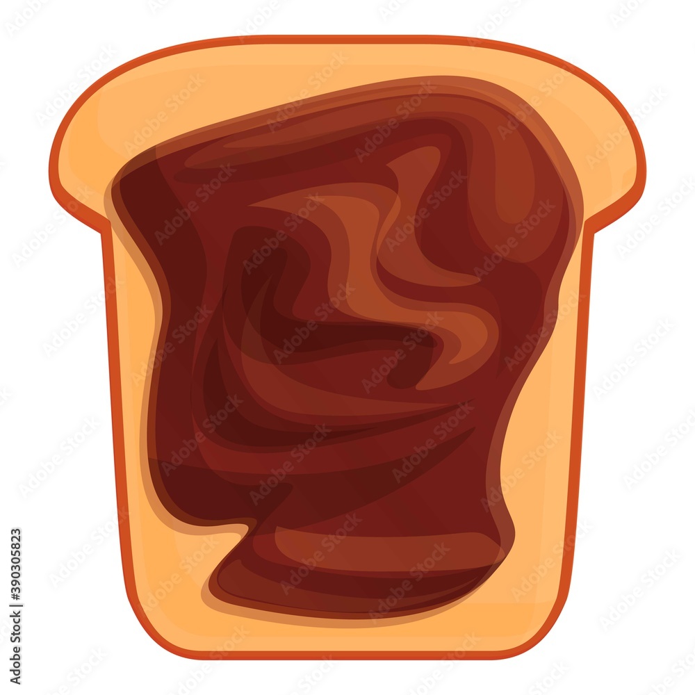 Aufkleber nut chocolate paste icon. cartoon of nut chocolate paste vector icon for web design isolated on whit