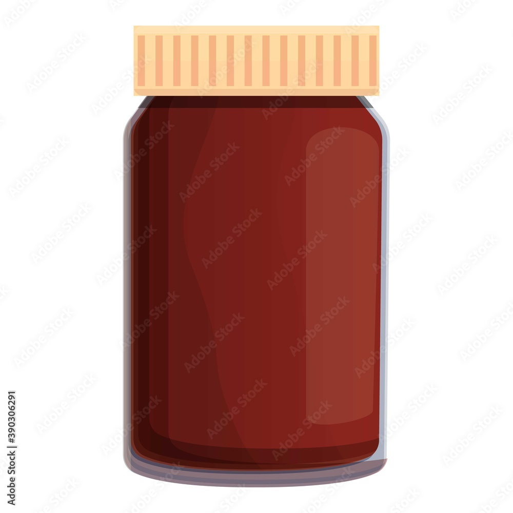 Poster full jar chocolate paste icon. cartoon of full jar chocolate paste vector icon for web design isolat