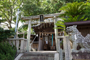 内原王子神社の鳥居と拝殿