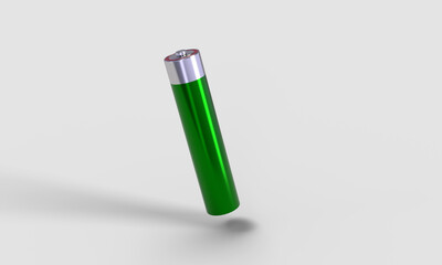 Battery cellular AAA mockup 3d render for product design.
