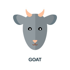 Fototapeta premium Goat icon. Simple element from home animals collection. Creative Goat icon for web design, templates, infographics and more