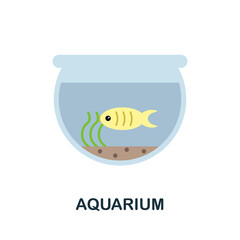 Aquarium icon. Simple element from home animals collection. Creative Aquarium icon for web design, templates, infographics and more