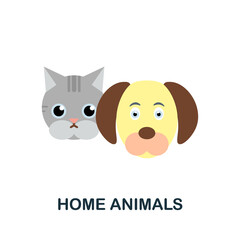 Home Animals icon. Monochrome simple Home Animals icon for templates, web design and infographics