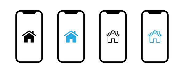 Vektor Smartphone mit Haus Symbole