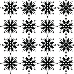 Obraz premium Seamless vector black and white pattern. Geometric background for fabric, textile, wrapping etc.