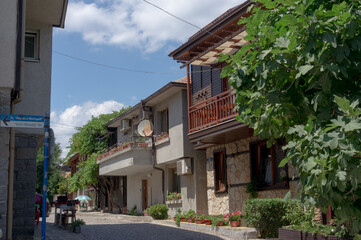 Fototapeta na wymiar The street of the old European town. Sozopol. Bulgaria