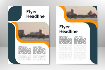 Flyer template design for business brochure, poster, booklet, presentation, annual report, magazine cover, team educational training. A4 vector