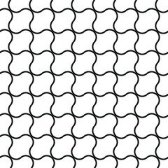 Fototapeta premium Seamless vector black and white pattern. Geometric background for fabric, textile, wrapping etc.