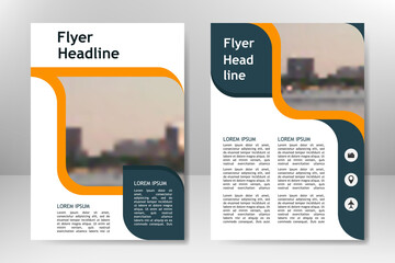 Flyer template design for business brochure, poster, booklet, presentation, annual report, magazine cover, team educational training. A4 vector
