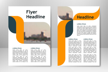 Flyer template design for business brochure, poster, booklet, presentation, annual report, magazine cover, team educational training. A4 vector