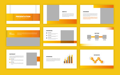 Business presentation template design. Presentation template and leaflet corporate marketing advertising.
