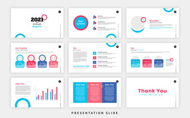 Fototapeta na wymiar Business presentation template design. Presentation template and leaflet corporate marketing advertising.