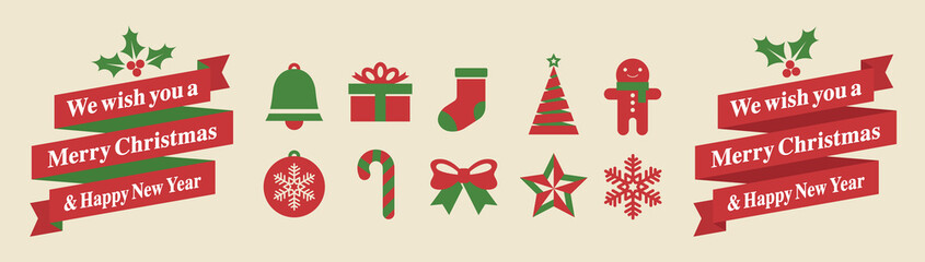 Christmas ornament set, クリスマスの飾り