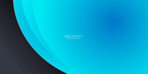 Blue waves circle on black background 