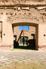 3rd century Baths of Caracalla, ruins of ancient Roman public baths, Rome, Italy