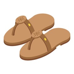 Classic sandals icon. Isometric of classic sandals vector icon for web design isolated on white background