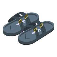 Flop sandals icon. Isometric of flop sandals vector icon for web design isolated on white background
