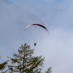 paraglider in the sky