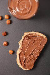 bread and chocolate with hazelnut