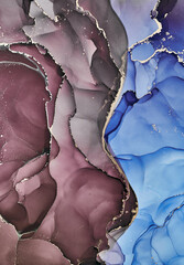 Fluid Art . Modern аbstract colorful background, wallpaper. Mixing acrylic paints. Marble texture. Alcohol ink colors translucent