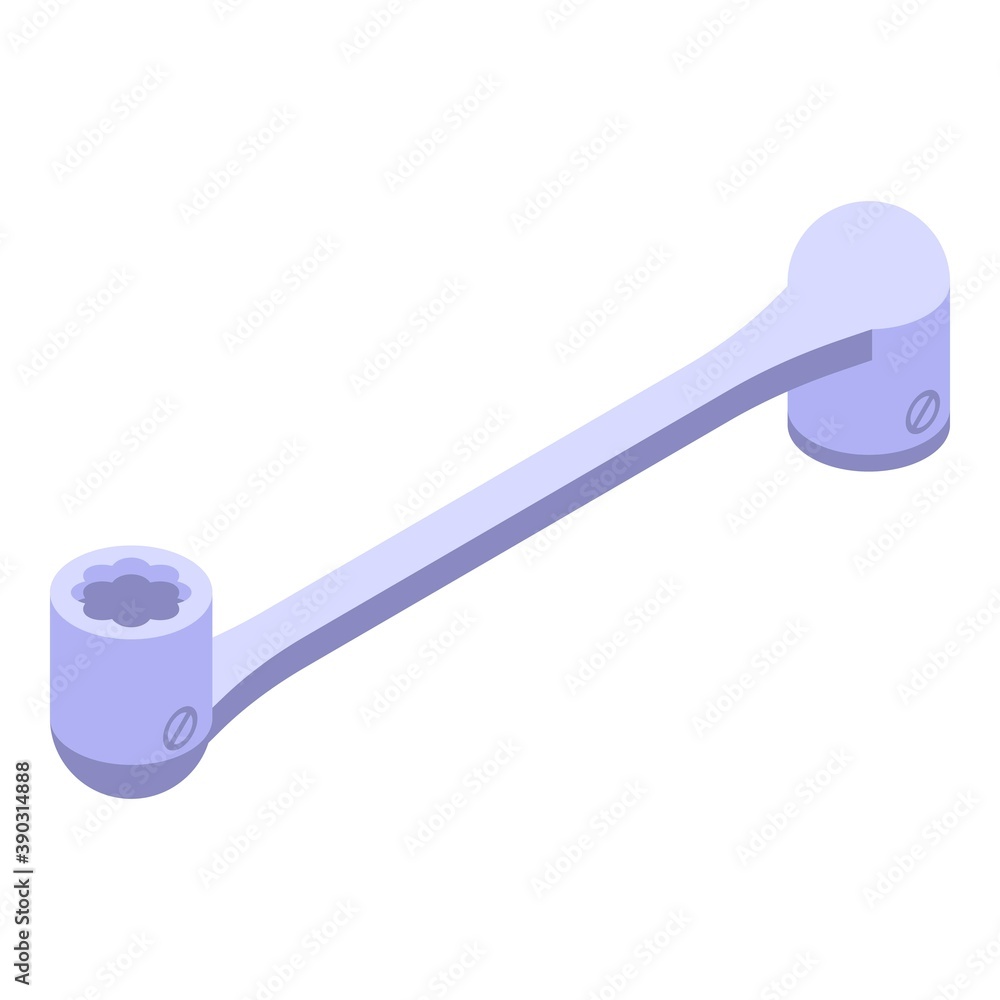 Poster car mechanic tool key icon. isometric of car mechanic tool key vector icon for web design isolated o