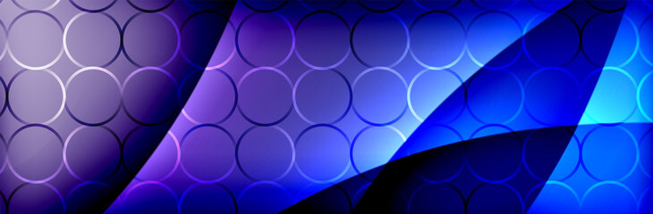 Fluid gradient neon color waves, vector abstract background