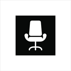 Office Chair Icon Vector Template Flat Design on background