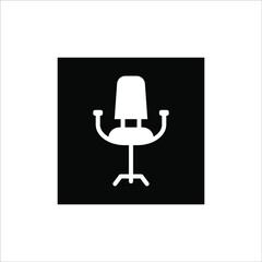 Office Chair Icon Vector Template Flat Design on background